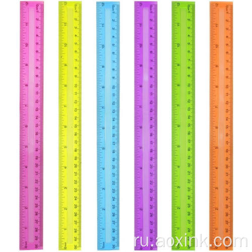 Прозрачная линейка Straight Kids Student Fashion Plastic 30 Scm Rulers для школы